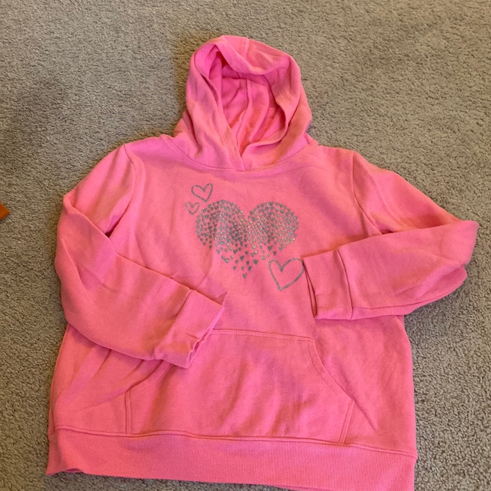 Hot pink heart hoodie